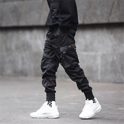 Urban Streetwear Black Cargo Pants