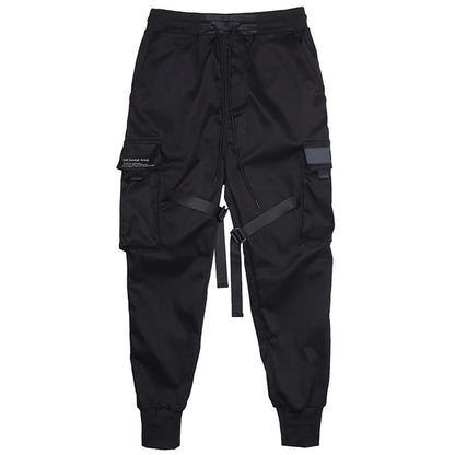 Urban Streetwear Black Cargo Pants