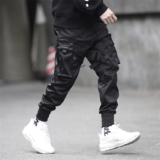 Urban Streetwear Black Cargo Pants